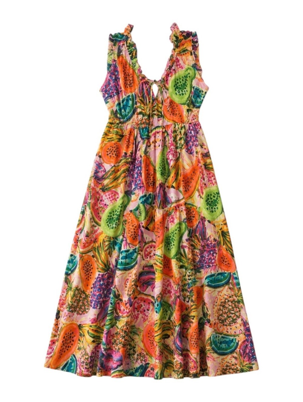True Destinations Tiered Maxi Dress Multicolor